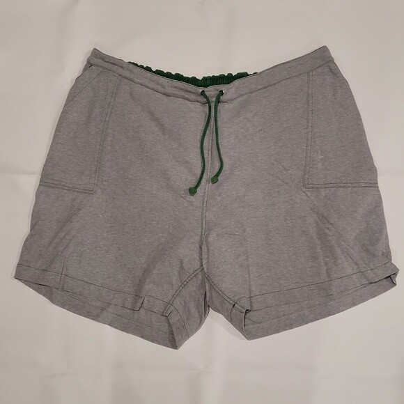 Vintage 90s Mens 2XL Gray Green Dad Elastic Pocket Pro King Drawstring Shorts - Picture 11 of 13
